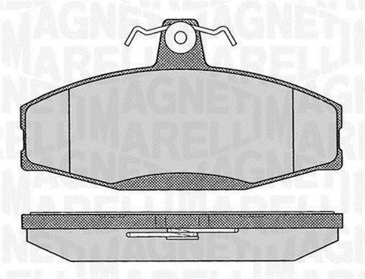 MAGNETI MARELLI Комплект тормозных колодок, дисковый тормоз 363916060397